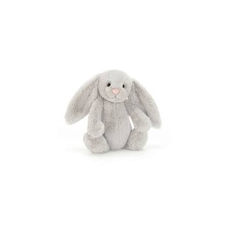 doudou lapin gris de face