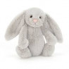 doudou lapin gris de face
