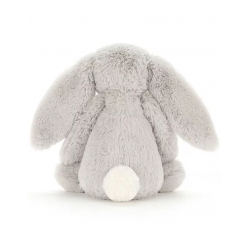 doudou lapin gris de dos